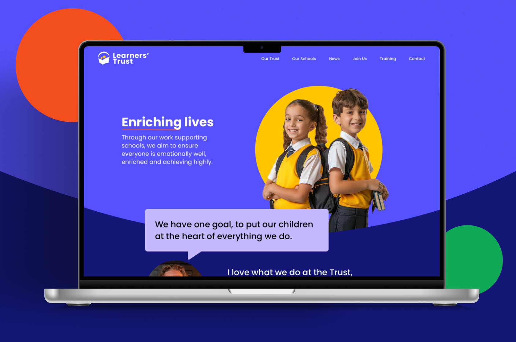 Learners' Trust home page visual